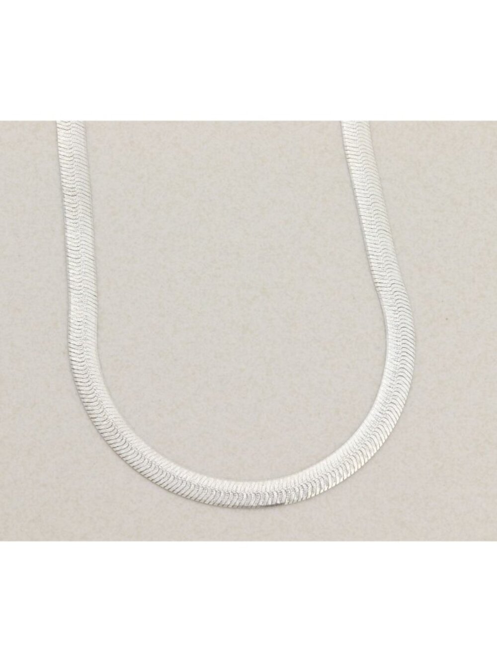 Sterling Silver Textured Omega Chain Necklace 18" 6.5mm